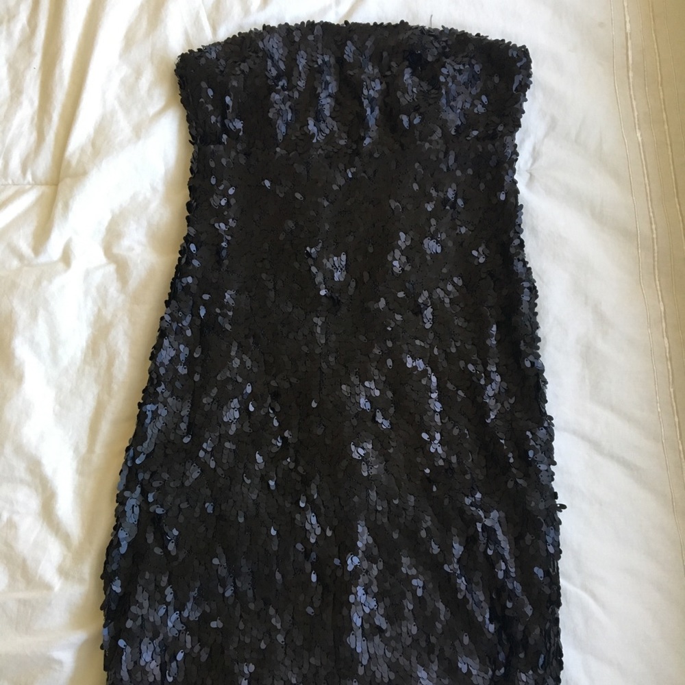 Strapless Sequin Dress
